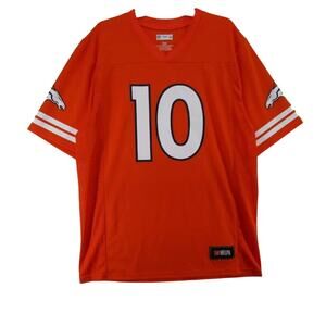 NFL Team Apparel Pullover Short Sleeve Athletic Jersey T-Shirt Orange Size Large